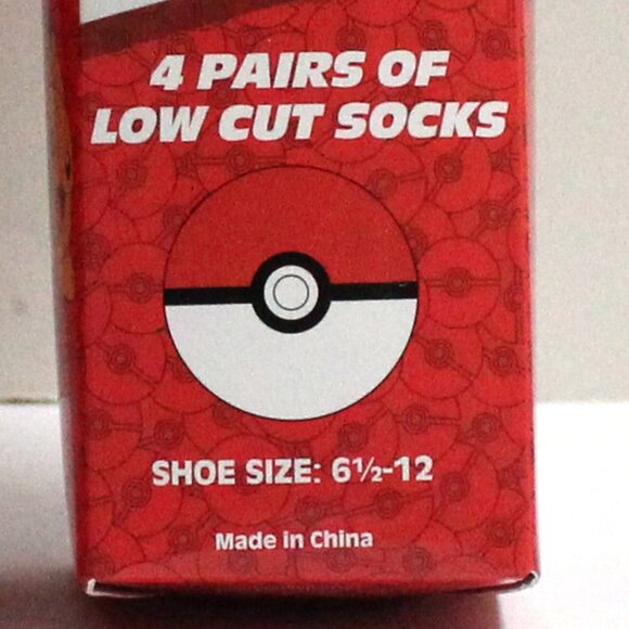 NWT Pokemon Low Cut Socks - 2 Packs of 4 = 8 Pair Total - Picture 3 of 13